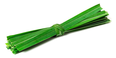 fresh lemongrass leaves isolated on white background