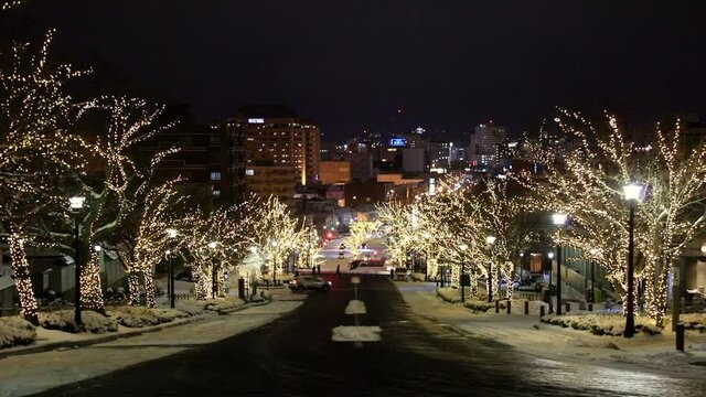 冬の函館-二十間坂のイルミネーション-