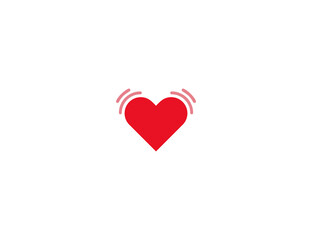 Beating Heart vector flat icon. Isolated Heartbeat emoji illustration symbol