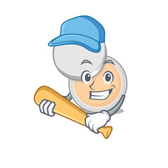 Cool Jar powder makeup caricature picture design playing baseball