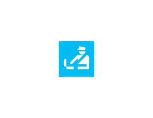 Airport Customs vector flat icon. Isolated Luggage Control emoji illustration symbol