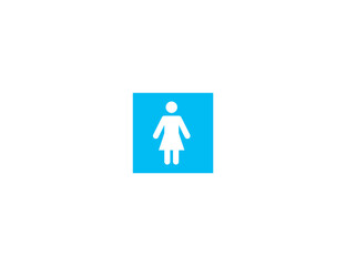 Women vector flat icon. Female, Women’s Room. Isolated Womens Toilet, Restroom emoji illustration symbol