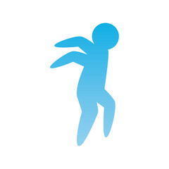 Man avatar running gradient style icon vector design