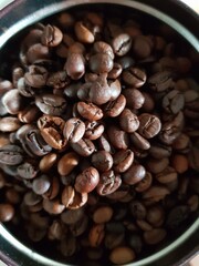 Coffee beans in a jar