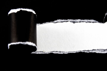 The paper is torn to create a template area. Text area Free space for designs and advertisements or used as a design background.