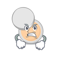 Obraz premium A cartoon picture style of jar powder makeup having a mad face