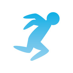 Man avatar running gradient style icon vector design