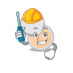 caricature design style of jar powder makeup worked as an automotive