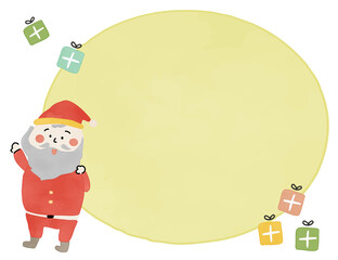 サンタクロース　クリスマスメッセージカード