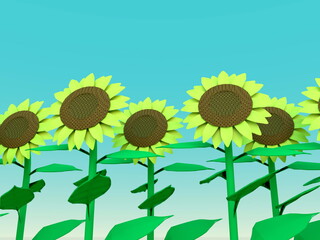 夏景色・ひまわり群像