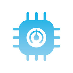 Chronometer instrument gradient style icon vector design