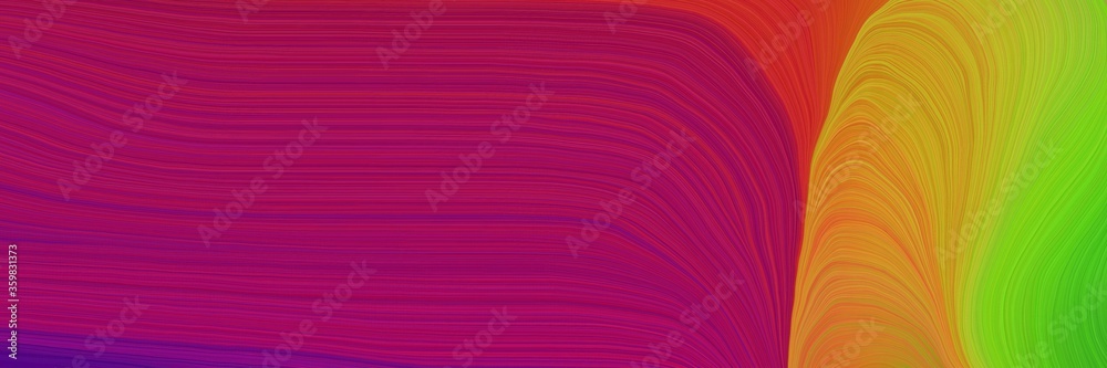 Poster colorful vibrant abstract art waves graphic with modern soft swirl waves background design with dark