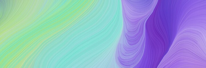Obraz premium colorful vibrant background graphic with modern curvy waves background illustration with pastel blue, slate blue and medium purple color