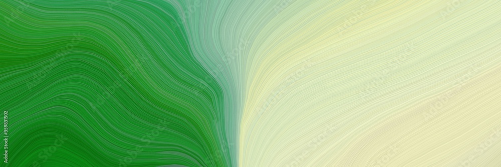 Poster colorful vibrant abstract artistic waves graphic with modern waves background design with forest gre