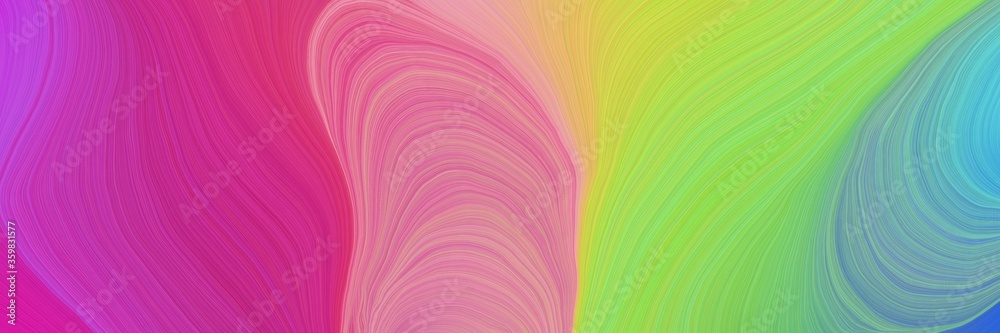 Poster colorful vibrant abstract artistic waves graphic with modern soft swirl waves background design with