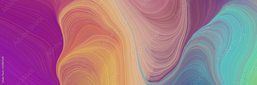 Poster colorful vibrant abstract artistic waves graphic with modern soft swirl waves background illustratio