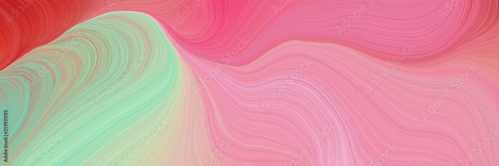 Poster colorful vibrant abstract art waves graphic with elegant curvy swirl waves background design with pa