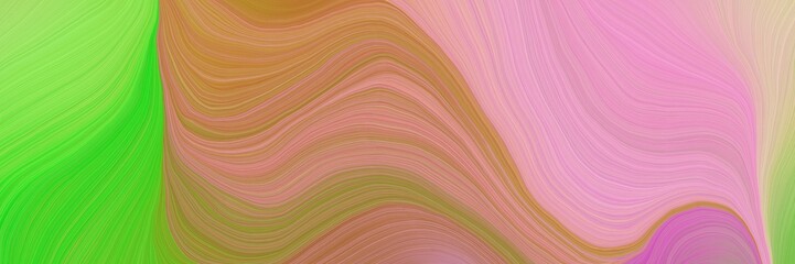 Obraz premium colorful vibrant background graphic with modern curvy waves background illustration with rosy brown, pastel magenta and lime green color