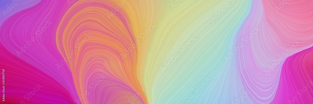 Poster colorful vibrant abstract art waves graphic with smooth swirl waves background design with silver, m