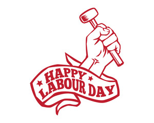 Happy labour day illustration vector