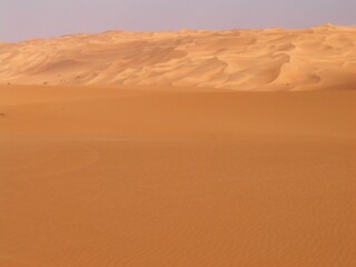 Libya. Desert landscape with sand dunes around the town of Sebha.