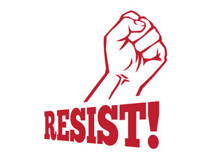 Protest fist line illustration vector