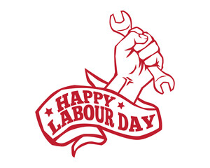 Happy labour day illustration vector