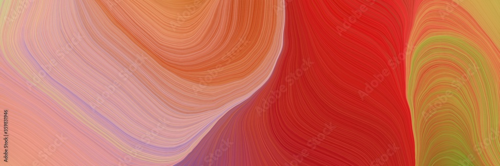 Poster colorful vibrant abstract art waves graphic with elegant curvy swirl waves background design with pe