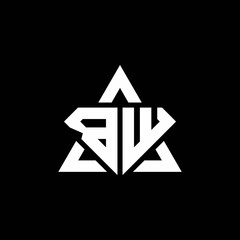 BW monogram logo with diamond shape and triangle outline