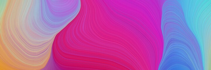 colorful vibrant abstract art waves graphic with modern waves background illustration with medium violet red, pastel blue and pastel purple color