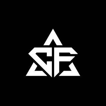 recommend clip art: CF monogram logo with diamond shape and triangle outline