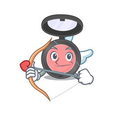 A lovable pink blusher as a romantic cupid cartoon picture with arrow