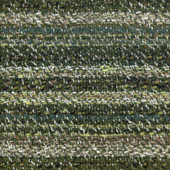Handwoven striped fabric in green tones