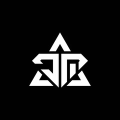 JQ monogram logo with diamond shape and triangle outline