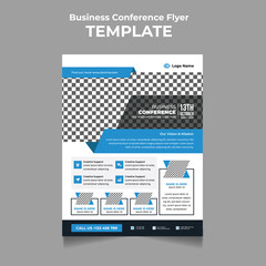 Business Conference brochure flyer design layout template in A4 size, Use for corporate, company, marketing, print, annual report and business presentations and Multi Purpose. - Vector illustration