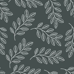 Seamless pattern with leaves. Can be used on clothes, wallpaper,paper, object, tile. Vector illustration