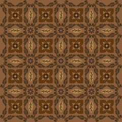Elegant tradisional batik pattern design with mocca color