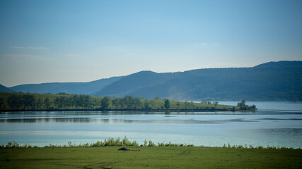 Summer landscape with lake Nugush, Russia