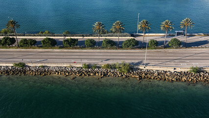 Empty streets of Miami due Coronavirus quarantine.