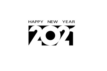 2021, new year, elegant vector illustration, logo numbers 2021