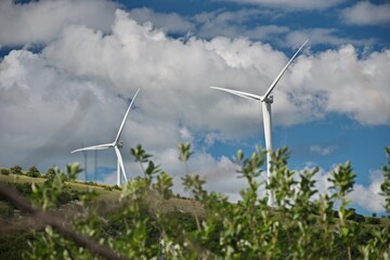 Sustainable wind turbines generating electricity in Croatia