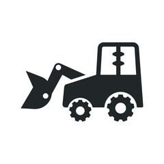 Bulldozer, excavator icon