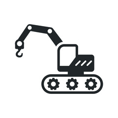 Crane excavator icon