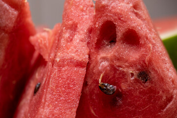Red watermelon background macro photo