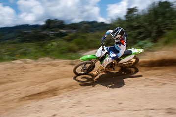 Obraz premium motocross rider in action