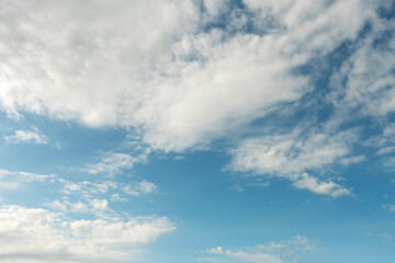summer blue sky with white clouds.