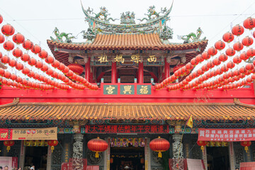 Xiluo Fuxing Temple in Xiluo, Yunlin, Taiwan. The temple was originally built in 1717.