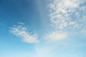 summer blue sky with white clouds