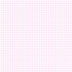 Grid paper. Abstract squared background with pink graph. Geometric pattern for school, wallpaper, textures, notebook. Lined blank isolated on transparent background.