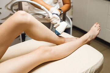Laser epilation and cosmetology in beauty salon